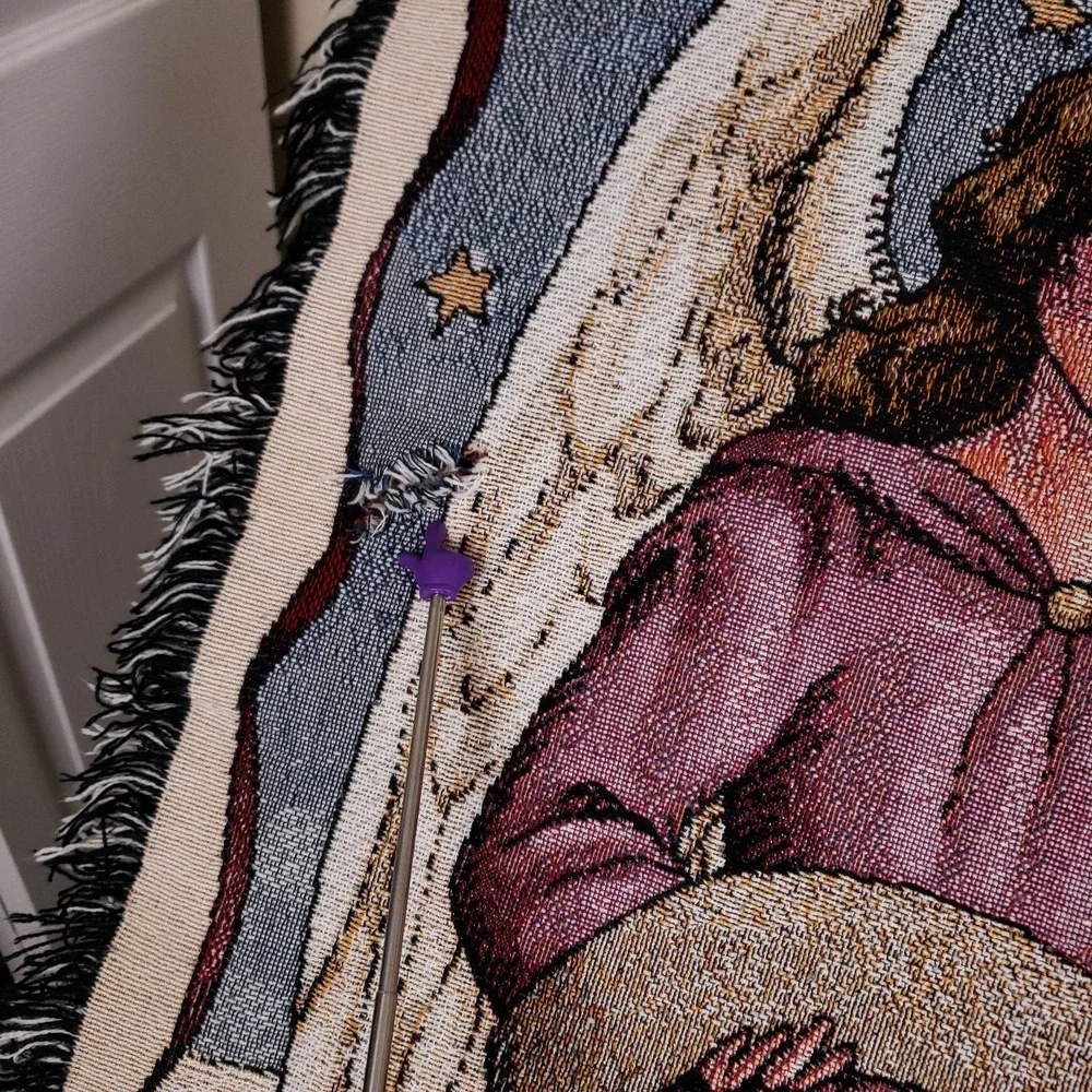 Christmas Angel Tapestry Blanket 48x53 Holiday Wall Hanging Cottagecore‎ Decor